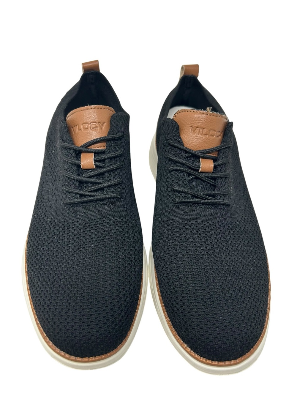 Vilocy Men's Dress Casual Shoes Oxfords Business Sneakers BLK EU40/US 8